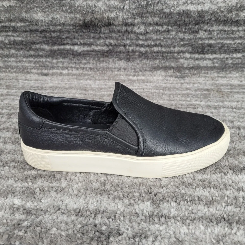 UGG‎ Jass Black Leather Slip On Platform Sneakers 1105712 Womens 7
